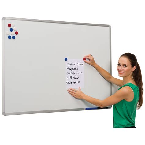 Large White Board for Wall,Magnetic Dry Erase Whiteboard,Foldable 96x48 Inches,Black Aluminum Frame, with 3pcs Detachable Marker Trays for Office
