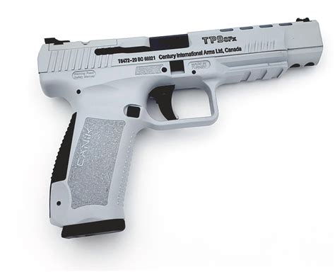 White canik. 9mm. 15-18-20 rounds. CALIBER. .40S&W. 13 rounds. The smooth-shooting TP9 SF is a breakthrough in ergonomics for special operations use. A smooth single-action trigger delivers accuracy and fast follow-up shots. Interchangeable backstraps and aggressive serrations ensure that the sculpted grip meshes comfortably in your hand for greater control. 