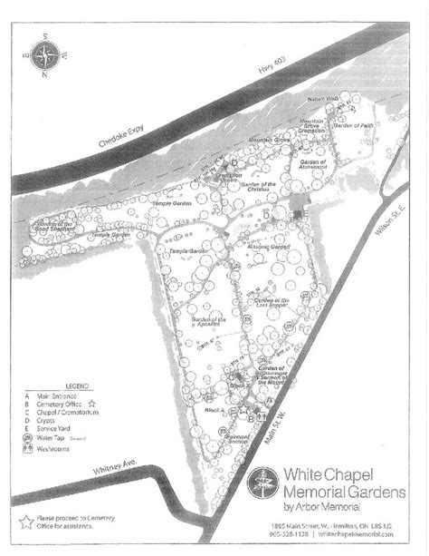 White chapel memorial gardens map.  Monday - Friday.  White Chapel Memo...