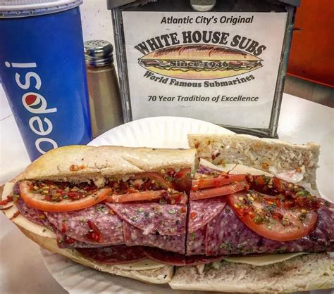 White house subs atlantic city. Specialties: Our original location has been in business since 1946. We have had the likes of BB king, Kevin Bacon, and Julius Erving (Dr. J) visit our historic location. This is the home of world famous submarine sandwiches. Cheese steak, Italian, meatball, you name it we can fulfill your appetite. Stop by today for a sub and see what everyone is talking about. … 