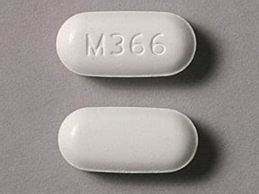 M363 Pill - white capsule/oblong, 17mm . Pill with imprint M363 