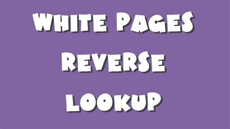 White pages backwards search. Things To Know About White pages backwards search. 