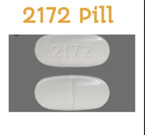 A white, oval pill with imprint 2172 is a prescription n