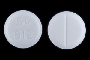 white round Pill with imprint 54 612 tablet for treatment of Adrenal Insufficiency, Anemia, Hemolytic, Autoimmune, Arthritis, Rheumatoid, Asthma, Berylliosis, .... 