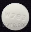 White pill w283. A white, capsule-shaped pill imprinted with the code “L484” is identified as acetaminophen, which carries a dosage strength of 500 milligrams, states Drugs.com. This oral medicatio... 