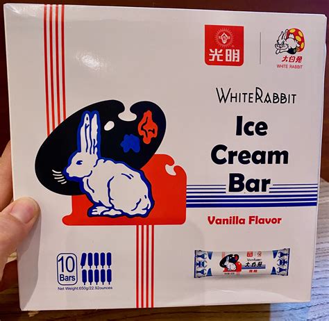 White rabbit ice cream bar. 