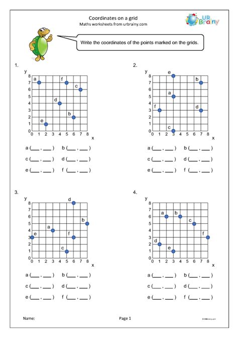 White rose coordinates year 5.  Children mark co-ordinates on a grid and ...