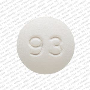 93 350 4 Pill - white round, 10mm . Pill with imprint 93 350 4 is W