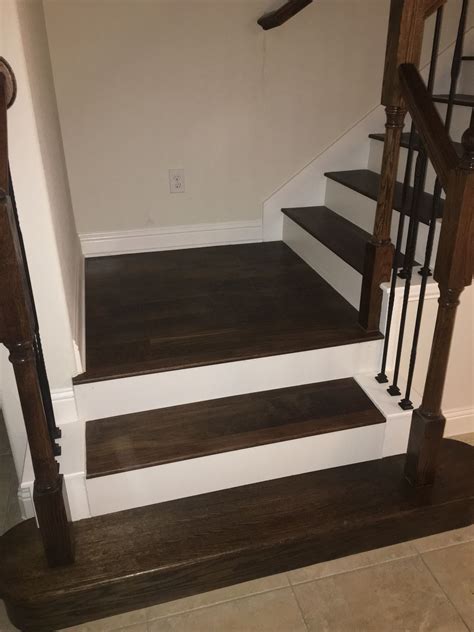White stair risers. Description. For the best price on White Oak stair risers, shop at Flooring.org! Each solid riser is 7 1/2″ high and 3/4″ thick. With Flooring.org you can have a beautiful staircase at an affordable price. Use the drop down menus below to choose your length and finish. The lengths are available in varying sizes from 36″ up to 84″ long. 