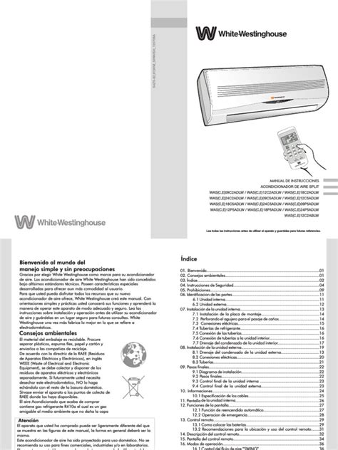 White westinghouse split air conditioner manual. - Panasonic dmr ex75 ex85 service manual repair guide.