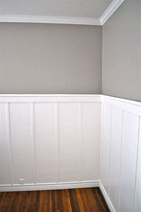 White wood paneling. Thrifty White Panelboard is 1/8 In. thick x 4 Ft. x 8 Ft. it is not intended for use in a high moisture area, like a shower or bathtub surround. Installation is done using a high-grade panel or construction trowel-on adhesive. Panel joints may be caulked with pure White silicone sealant, and panel edges fitted into extruded plastic moldings. 