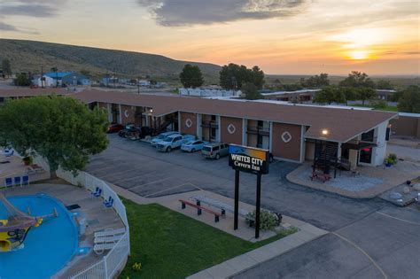 White's City Cavern Inn. View hotel . 131 reviews. 0.2 miles from Whites City RV Park & Campground. Free Wifi . Free parking . Visit hotel website . Top Rated. Breakfast included. Rodeway Inn. View hotel . 414 reviews. 0.2 miles from Whites City RV Park & Campground. Free Wifi . Free parking ..