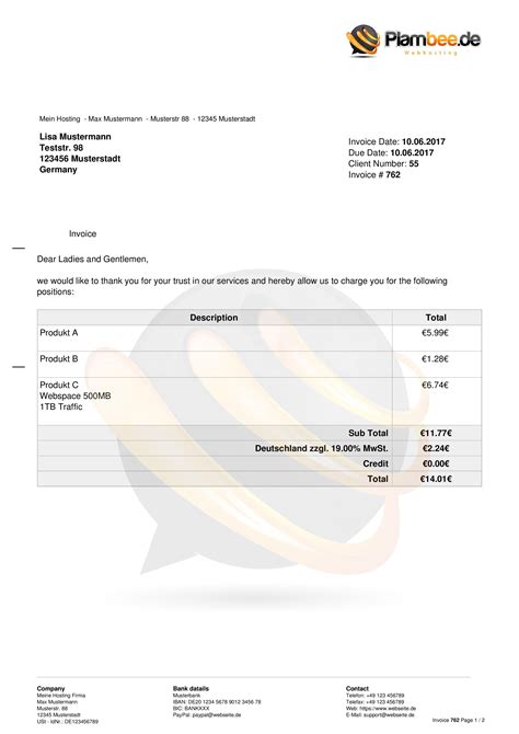 Whmcs Template Invoice Pdf PDF Template