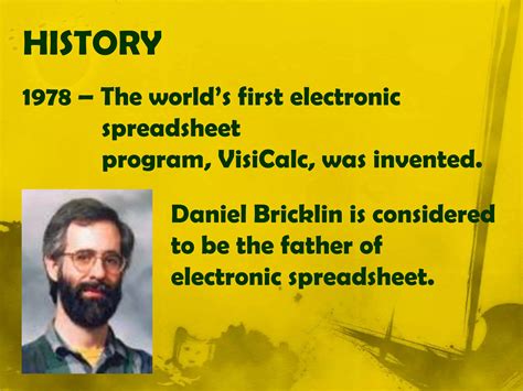 Who created the first electronic spreadsheet