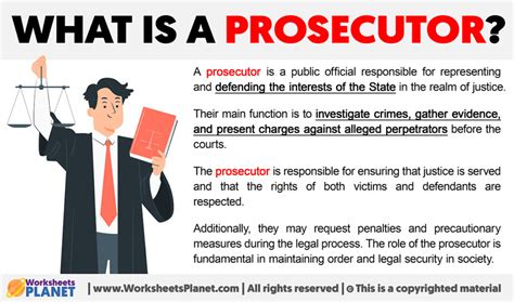 Who does the prosecutor represent.  attorney serves as the United Stat...