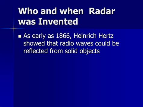 Who invented radar and sonar