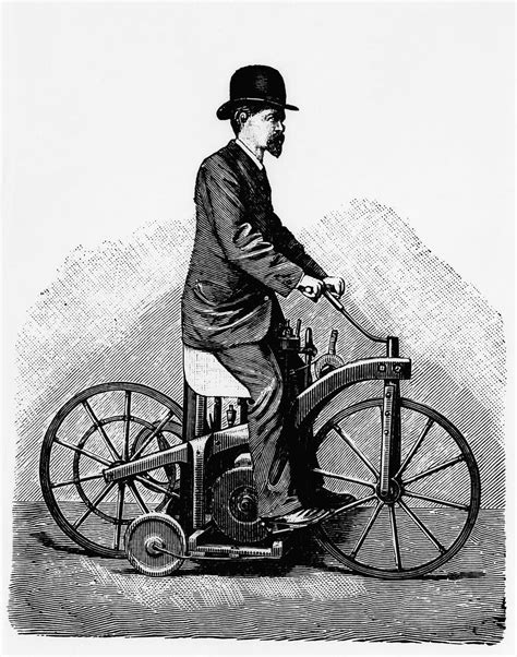 Who invented the first motorcycle in 1885