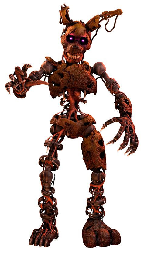 Burntrap is the original Mimic endo that was sent to the underground pizza place before the events of Security Breach. He was tasked with snapping off the heads and limbs of all the old endoskeletons around the location as a cleanup protocol, but after he finishes, starts doing that to all the humans down there as well. . 