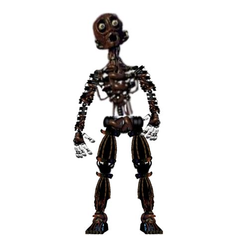 it should have been just a bloody suit with a lifeless corpse inside because nothing about springy boi is realistic. Thanks I hate it. Seriously, Springtrap is already the scariest "animatronic" to me because there's a literal person inside it rather than just possessed machinery, and this doesn't help..