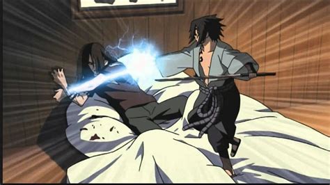 Orochimaru was then sealed away by Itachi's Susanoo, which had the effect of removing Sasuke's cursed seal in the process. Three white snakes escaped from Orochimaru's body as he was sealed, but at least one of these snakes was subsequently killed by the black flames of Amaterasu.