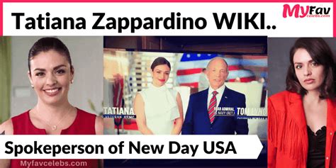 Who replaced tatiana zappardino. Feb 23, 2022 · Tatiana Zappardino from New Day USA is an Atlanta-based public figure and was born in San Diego, CA. There is an absence of Tatiana Zappardino's Wikipedia page but she has penned down her bio in IMDb. According to her IMDb's bio, she acquired her Bachelor's degree in fine arts in Theatre Arts at Jacksonville University in Jacksonville, Florida. 