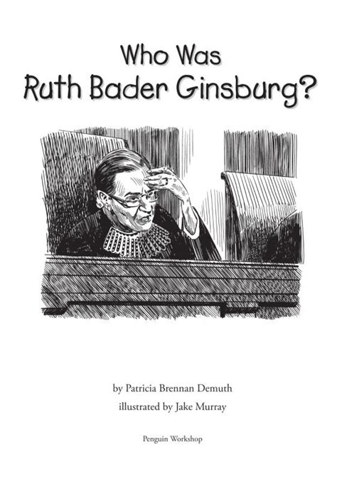 Download Who Is Ruth Bader Ginsburg By Patricia Brennan Demuth