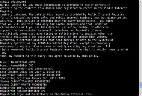 Whois package.  This package provides a commandline client for the WHOIS (RFC 3912) protocol,...