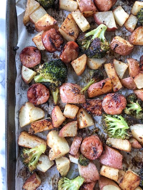 Whole30 - Make this Sausage Potato & Broccoli Sheet Pan