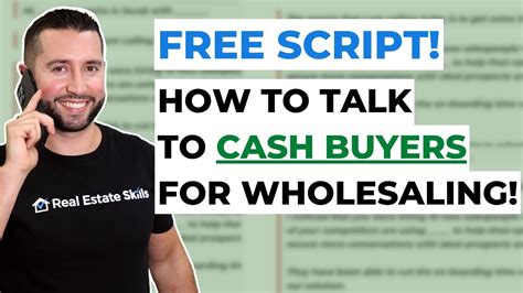 Wholesaling virtually.  Cash Buyer Script.  Nov 5, 2025 · Learn how to whol...