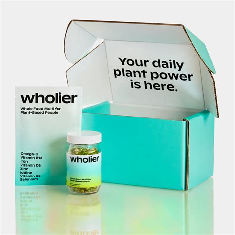 Wholier. Nov 9, 2022 · Wholier’s multivitamin for plant-based people is high-quality supplement containing the eight essential nutrients often lacking in most plant-based diets. Each Wholier softgel provides vitamin B12 (methylcobalamin), vitamin D3 (cholecalciferol), omega-3s (DHA and EPA), iodine naturally sourced from seaweed, iron, zinc, selenium and vitamin K2. 