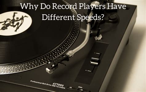 Why, in the 60s, did records come in 4 different speed settings