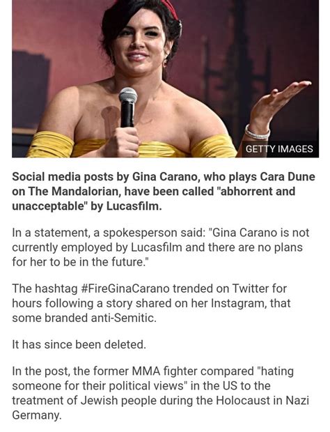 Why Gina Carano is Being Targeted By Trolls on Twitter