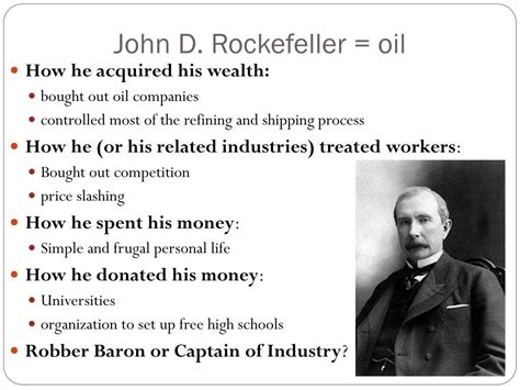 Why Is Rockefeller A Captain Of Industry? - CLJ