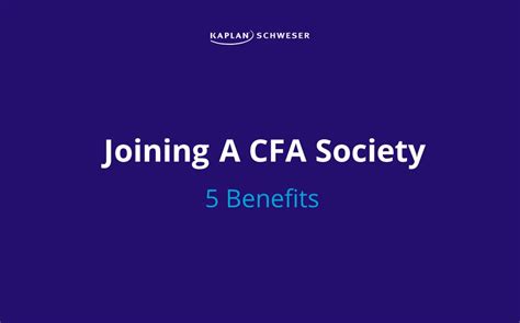 Why Join a CFA Society? - Kaplan Schweser