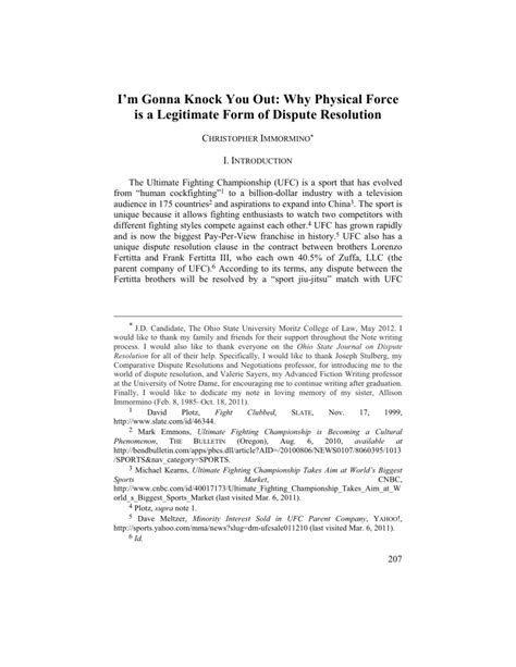 Why Physical Force is a Legitimate Form of Dispute Resolution