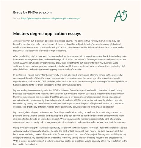 Why apply for masters degree. Things To Know About Why apply for masters degree. 