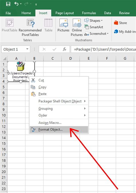 Why can't i embed a pdf in excel