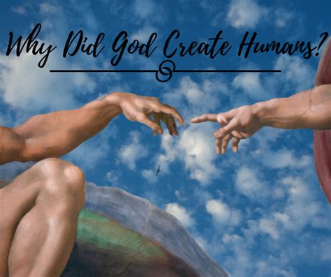 Why did god create humans. Genesis 2:7 teaches, “The Lord God formed a man from the dust of the earth and breathed into his nostrils the breath of life, and the man became a living being.”. With the rest of … 