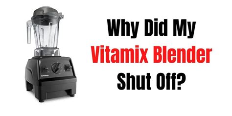 Why did my Vitamix blender shut off? …