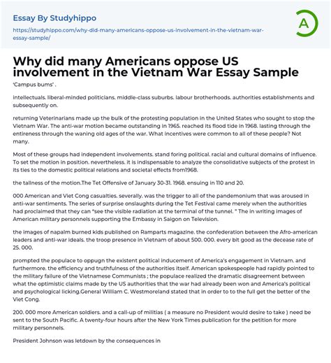 Why did some Americans oppose the Vietnam War? - eNotes