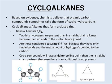 Why do cycloalkanes have higher boiling point than alkanes?