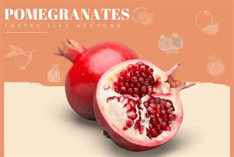 Why do my pomegranates taste like acetone? Have the seeds gone bad or spoiled? Pomegranate seeds are bad if they've started to decay - they'll turn brown and mushy. They are also bad if they smell like nail polish remover (acetone), or alcohol, a result from yeasts breaking down sugars from the fruit.