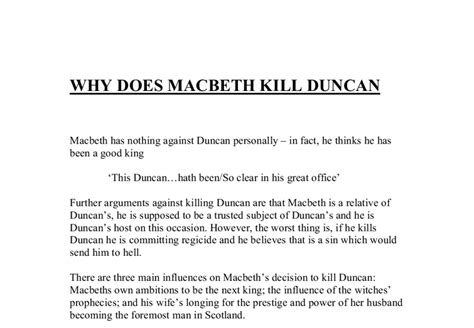 Why does Macbeth kill Duncan quote? – Wise-Answer