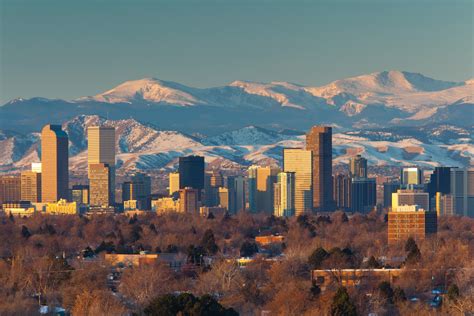 Why doesn't Denver's skyline block the mountains?