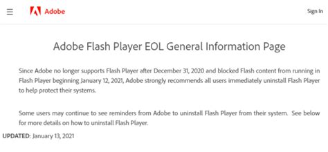 Why is Adobe Flash Shutting Down? - XS WebDesign