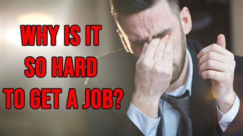 Why is it so hard to find a job. 5 - Because of competition, supply and demand. The more people out there looking for a job, the harder it is to get a job. It's simple supply and demand. This makes employers picky and less willing to pay fair wages. Solution: Do anything to set yourself apart from your competition. 