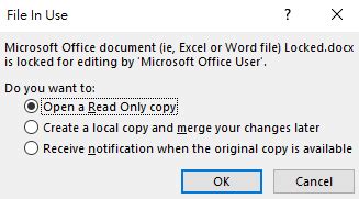 Why is my Microsoft Office file locked for editing when