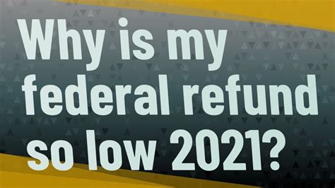 Why is my federal refund so low. You can use the tool to check the status of your return: 24 hours after e-filing a tax year 2023 return. 3 or 4 days after e-filing a tax year 2022 or 2021 return. 4 weeks or more after mailing a return. Where’s My Refund? has a tracker that displays progress through 3 stages: (1) Return Received, (2) Refund Approved and (3) Refund Sent. 