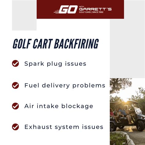 Why is my golf cart backfiring. Can backfiring cause damage to the engine or other components of the golf cart? Yes, backfiring can cause damage to your golf cart's engine and other components. It can damage the muffler, carburetor, and pistons. Regular maintenance and cleaning can prevent backfiring and potential damage. How often should I clean the muffler to prevent ... 