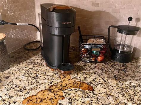 Why is my coffee machine leaking? It could be clogged by mineral deposits because the coffee maker is overdue for descaling Another possibility is that the valve pump is broken, clogged, or damaged. A faulty water hose is another reason for leakage, and it may need to be replaced. A multitude of problems could cause the coffee maker to leak.. 
